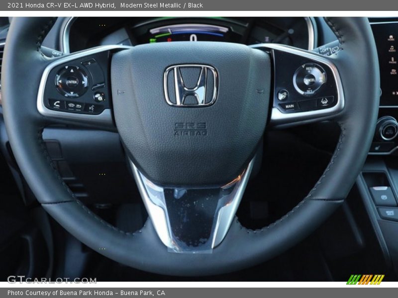 Modern Steel Metallic / Black 2021 Honda CR-V EX-L AWD Hybrid