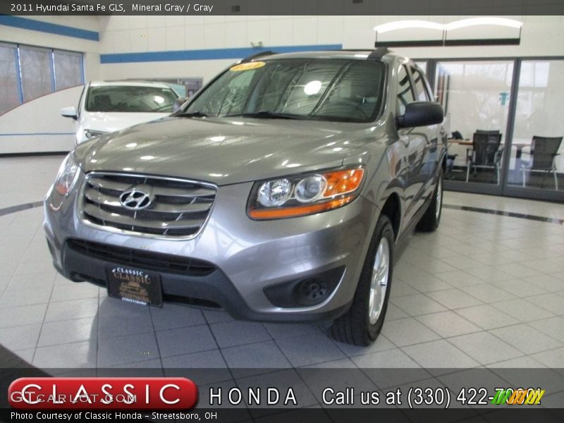 Mineral Gray / Gray 2011 Hyundai Santa Fe GLS