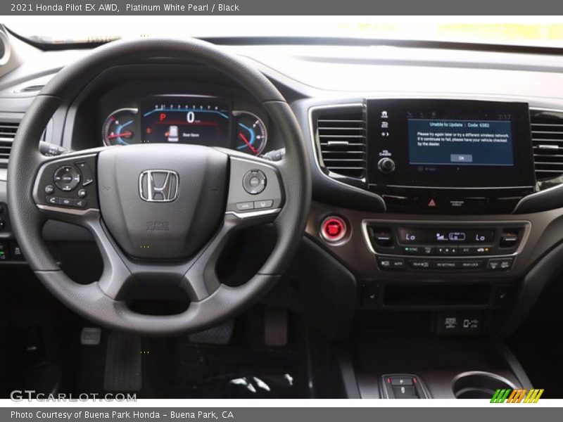 Platinum White Pearl / Black 2021 Honda Pilot EX AWD