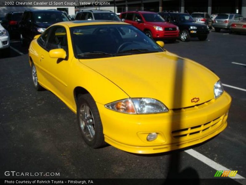 Yellow / Graphite 2002 Chevrolet Cavalier LS Sport Coupe