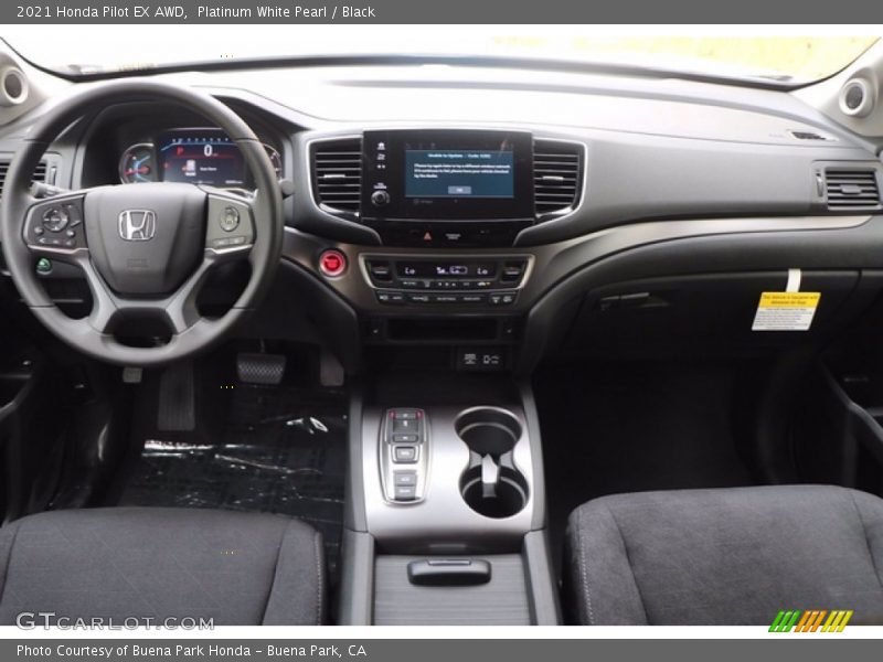 Platinum White Pearl / Black 2021 Honda Pilot EX AWD