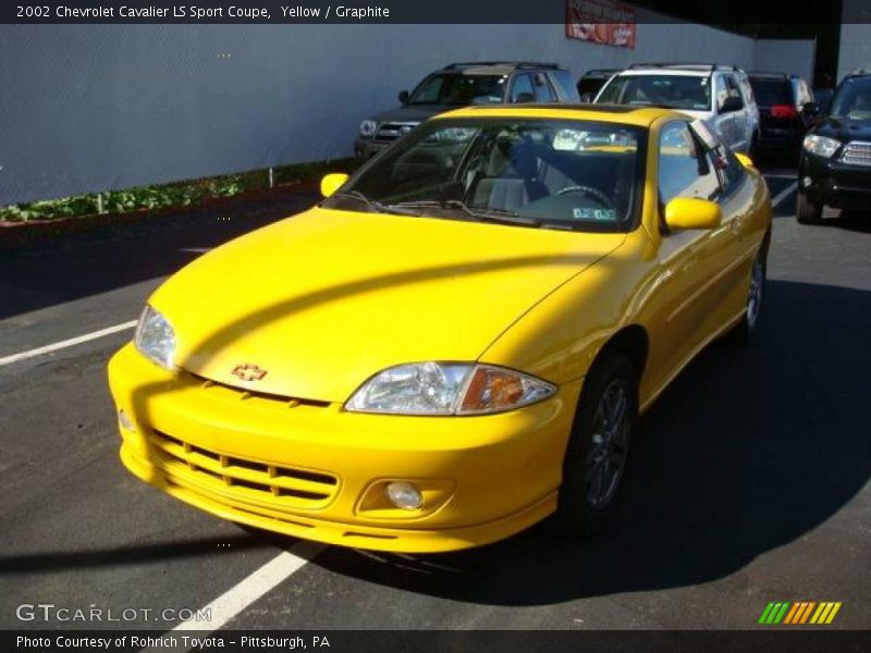 Yellow / Graphite 2002 Chevrolet Cavalier LS Sport Coupe