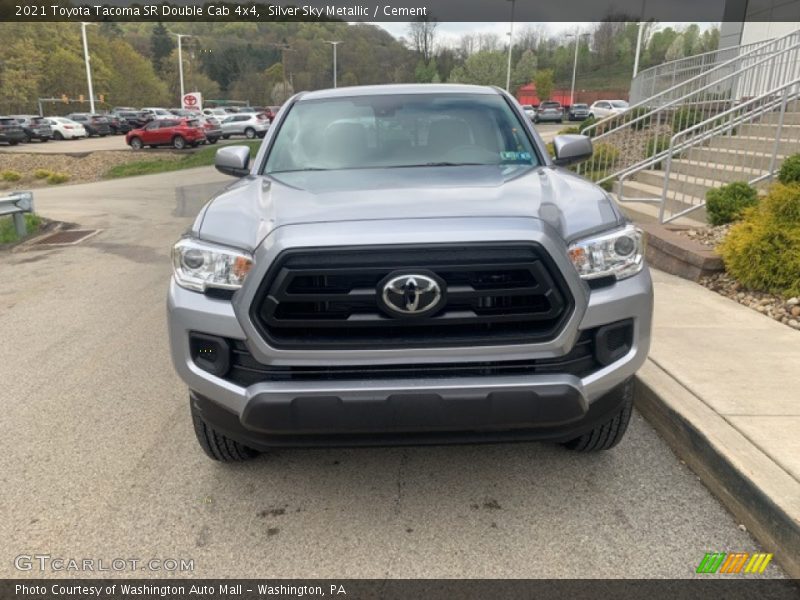 Silver Sky Metallic / Cement 2021 Toyota Tacoma SR Double Cab 4x4