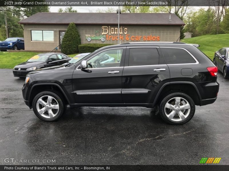 Brilliant Black Crystal Pearl / New Saddle/Black 2013 Jeep Grand Cherokee Overland Summit 4x4