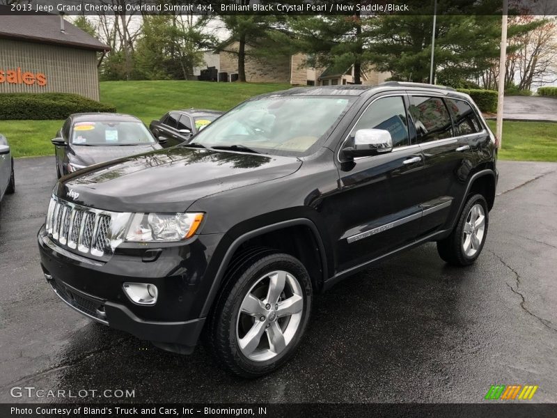 Brilliant Black Crystal Pearl / New Saddle/Black 2013 Jeep Grand Cherokee Overland Summit 4x4