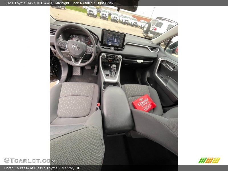 Midnight Black Metallic / Light Gray 2021 Toyota RAV4 XLE AWD