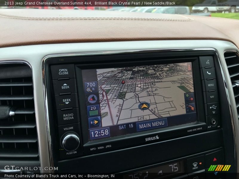 Brilliant Black Crystal Pearl / New Saddle/Black 2013 Jeep Grand Cherokee Overland Summit 4x4