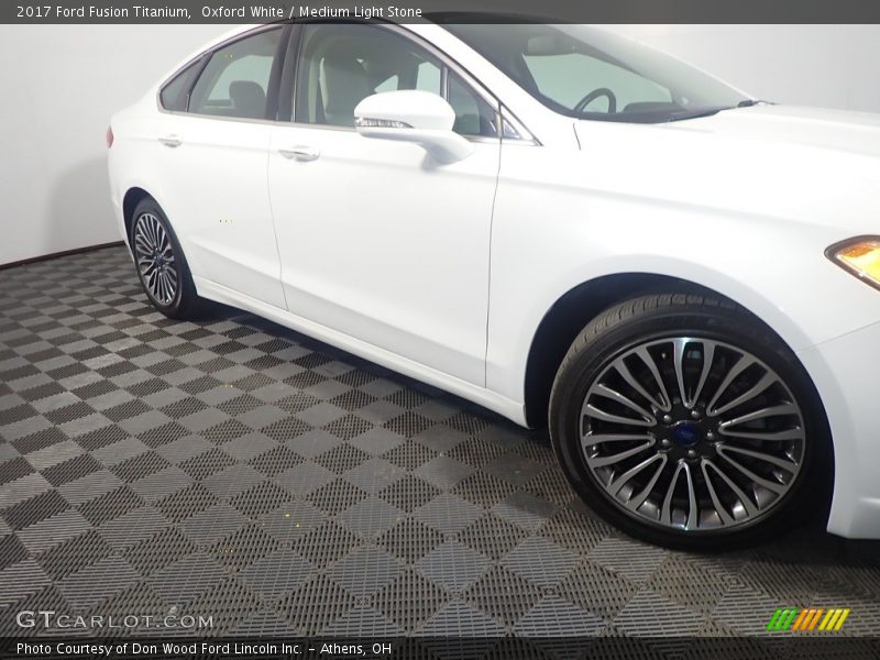 Oxford White / Medium Light Stone 2017 Ford Fusion Titanium