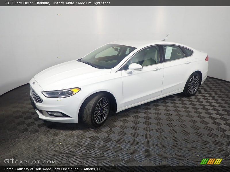 Oxford White / Medium Light Stone 2017 Ford Fusion Titanium