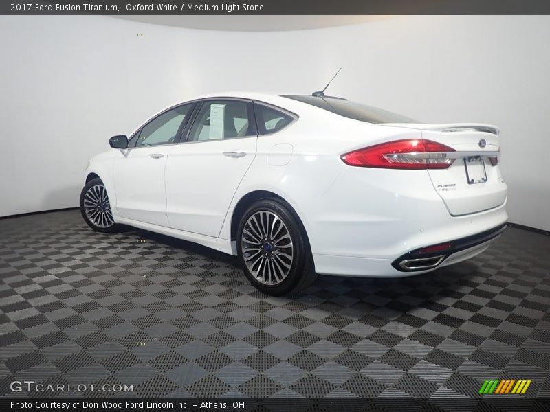 Oxford White / Medium Light Stone 2017 Ford Fusion Titanium