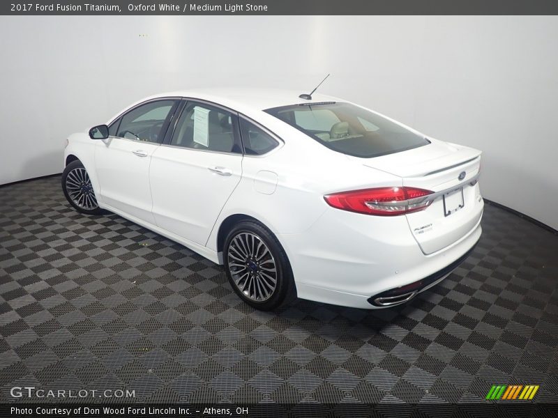 Oxford White / Medium Light Stone 2017 Ford Fusion Titanium