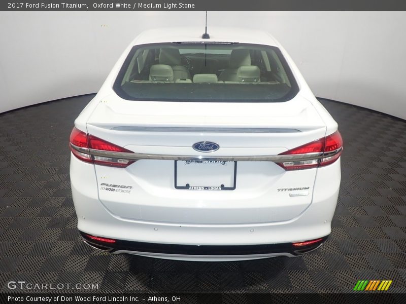 Oxford White / Medium Light Stone 2017 Ford Fusion Titanium