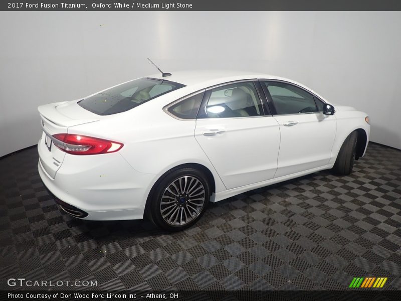Oxford White / Medium Light Stone 2017 Ford Fusion Titanium