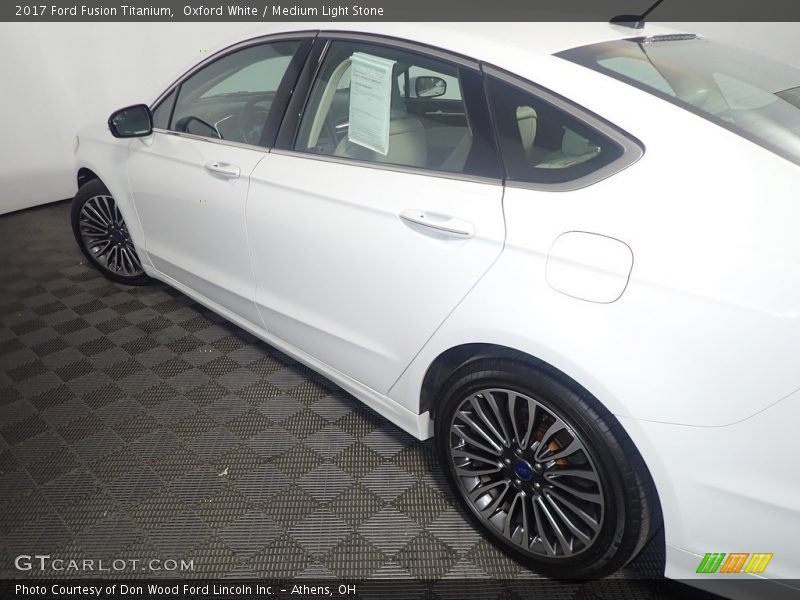 Oxford White / Medium Light Stone 2017 Ford Fusion Titanium