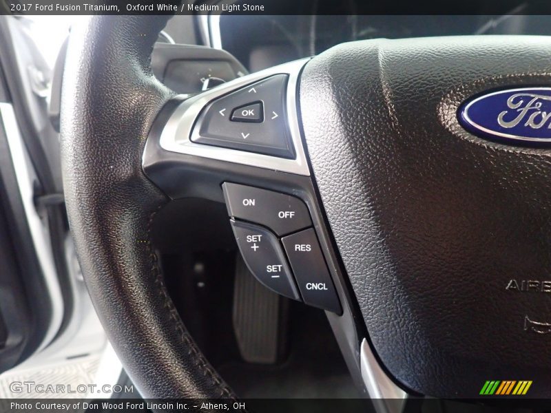 Oxford White / Medium Light Stone 2017 Ford Fusion Titanium