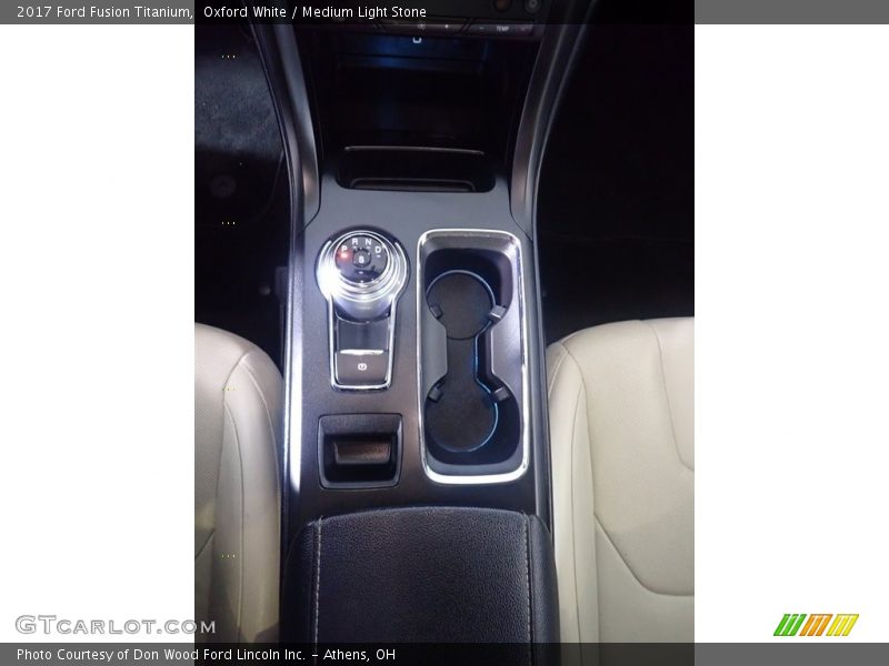 Oxford White / Medium Light Stone 2017 Ford Fusion Titanium