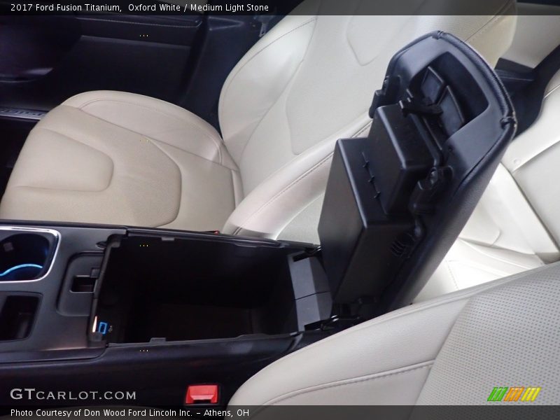 Oxford White / Medium Light Stone 2017 Ford Fusion Titanium