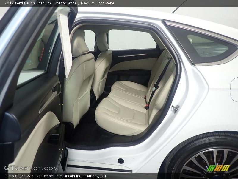 Oxford White / Medium Light Stone 2017 Ford Fusion Titanium
