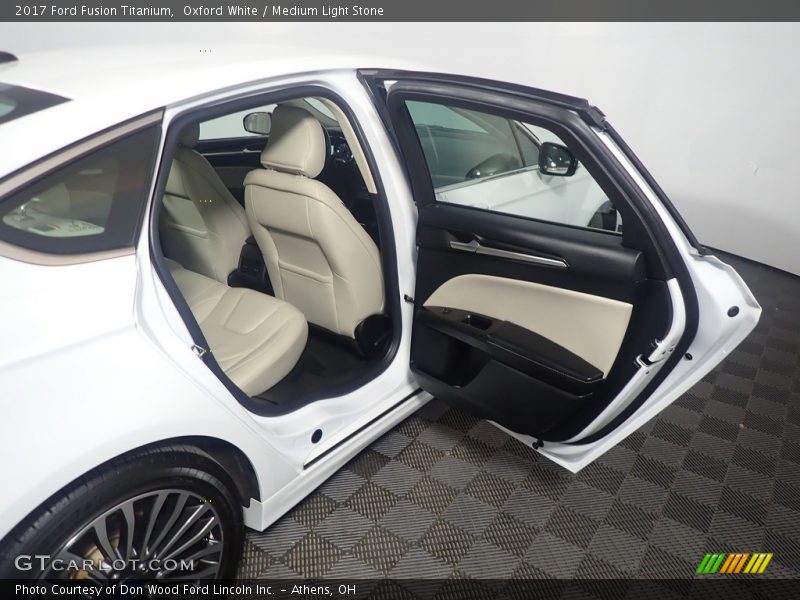Oxford White / Medium Light Stone 2017 Ford Fusion Titanium