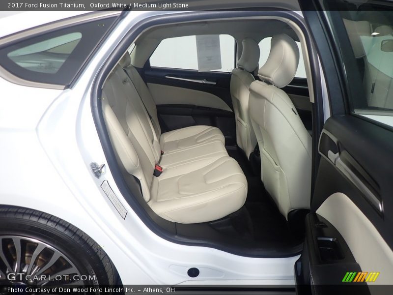 Oxford White / Medium Light Stone 2017 Ford Fusion Titanium