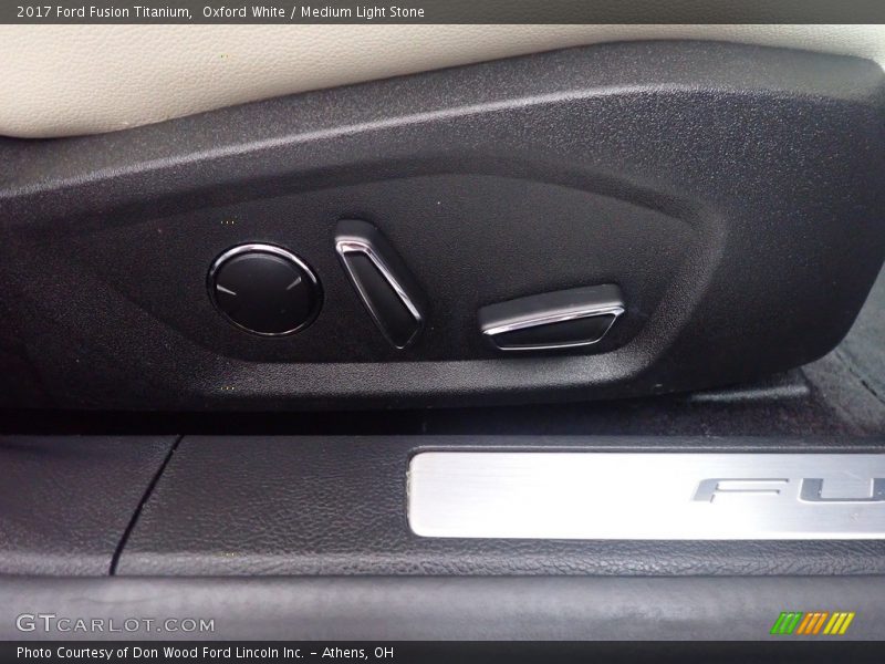 Oxford White / Medium Light Stone 2017 Ford Fusion Titanium