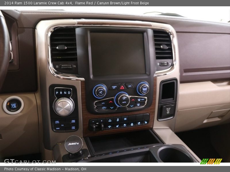 Flame Red / Canyon Brown/Light Frost Beige 2014 Ram 1500 Laramie Crew Cab 4x4