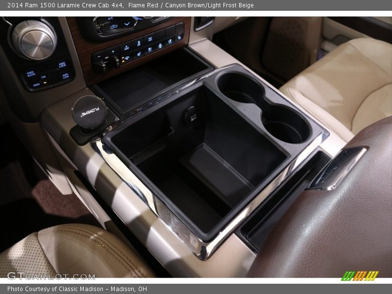 Flame Red / Canyon Brown/Light Frost Beige 2014 Ram 1500 Laramie Crew Cab 4x4