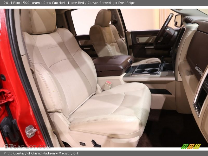 Flame Red / Canyon Brown/Light Frost Beige 2014 Ram 1500 Laramie Crew Cab 4x4