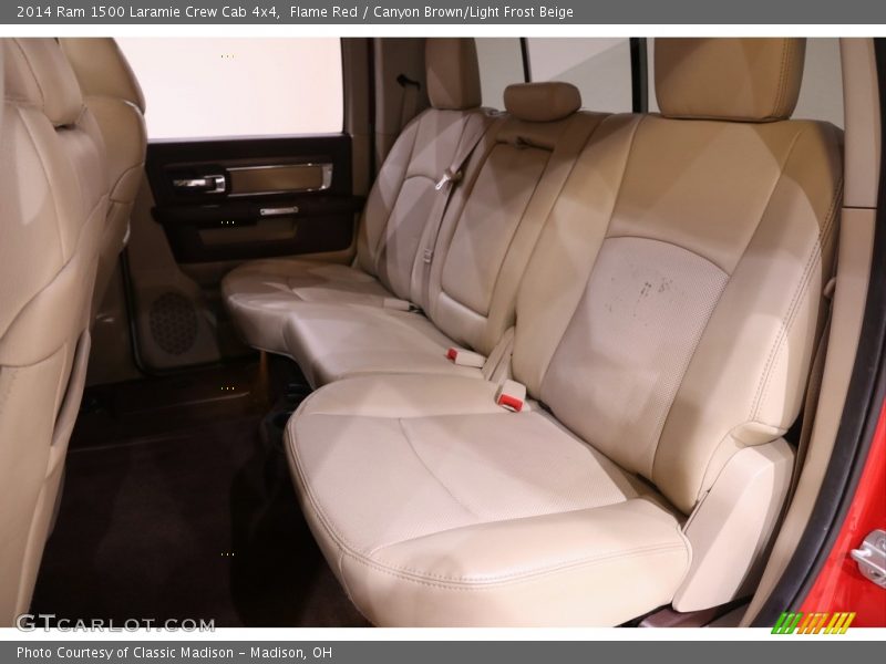 Flame Red / Canyon Brown/Light Frost Beige 2014 Ram 1500 Laramie Crew Cab 4x4