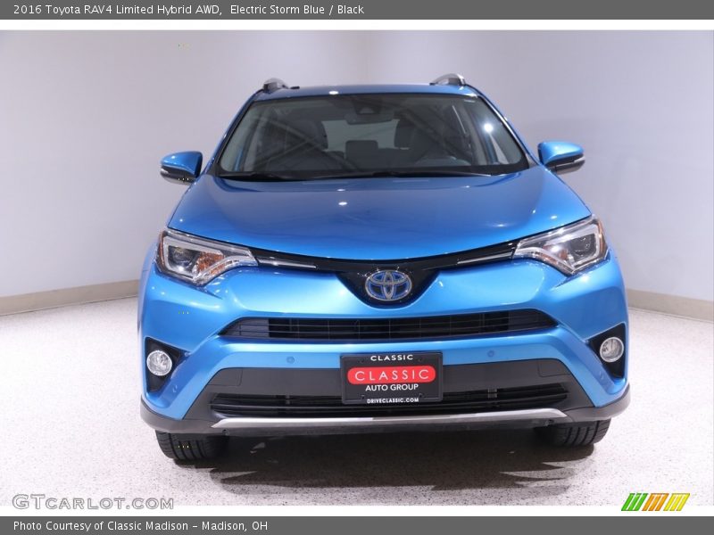 Electric Storm Blue / Black 2016 Toyota RAV4 Limited Hybrid AWD