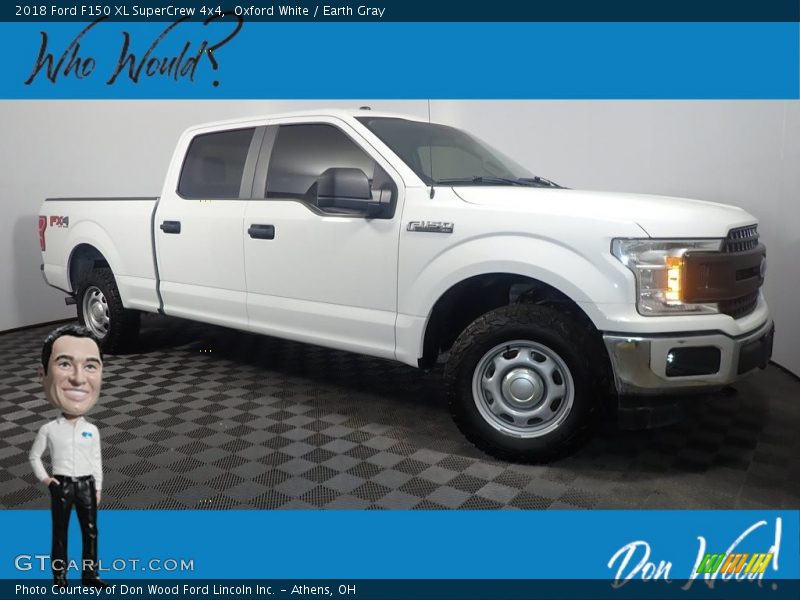 Oxford White / Earth Gray 2018 Ford F150 XL SuperCrew 4x4