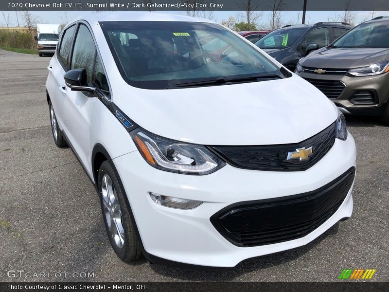 Summit White / Dark Galvanized/­Sky Cool Gray 2020 Chevrolet Bolt EV LT