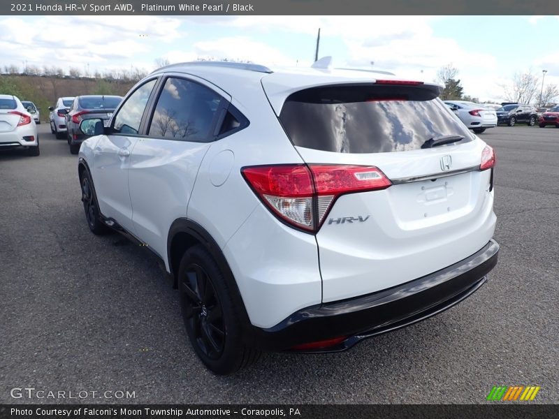 Platinum White Pearl / Black 2021 Honda HR-V Sport AWD