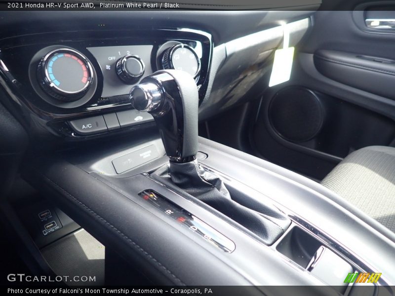 Platinum White Pearl / Black 2021 Honda HR-V Sport AWD