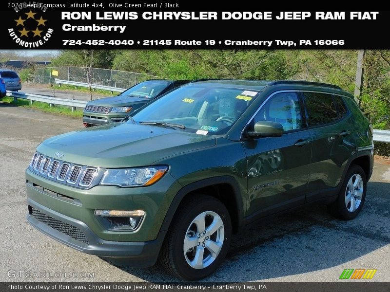 Olive Green Pearl / Black 2021 Jeep Compass Latitude 4x4