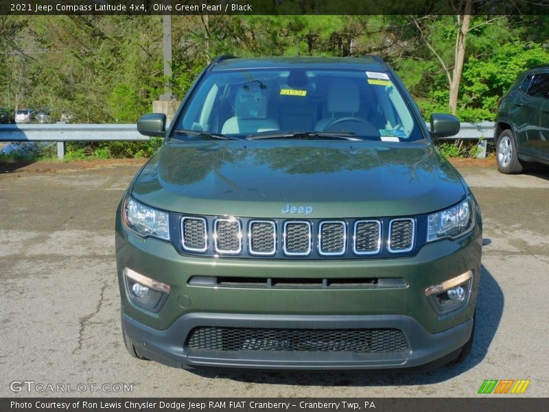 Olive Green Pearl / Black 2021 Jeep Compass Latitude 4x4