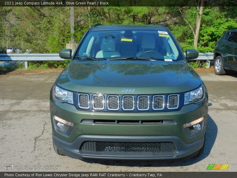 Olive Green Pearl / Black 2021 Jeep Compass Latitude 4x4