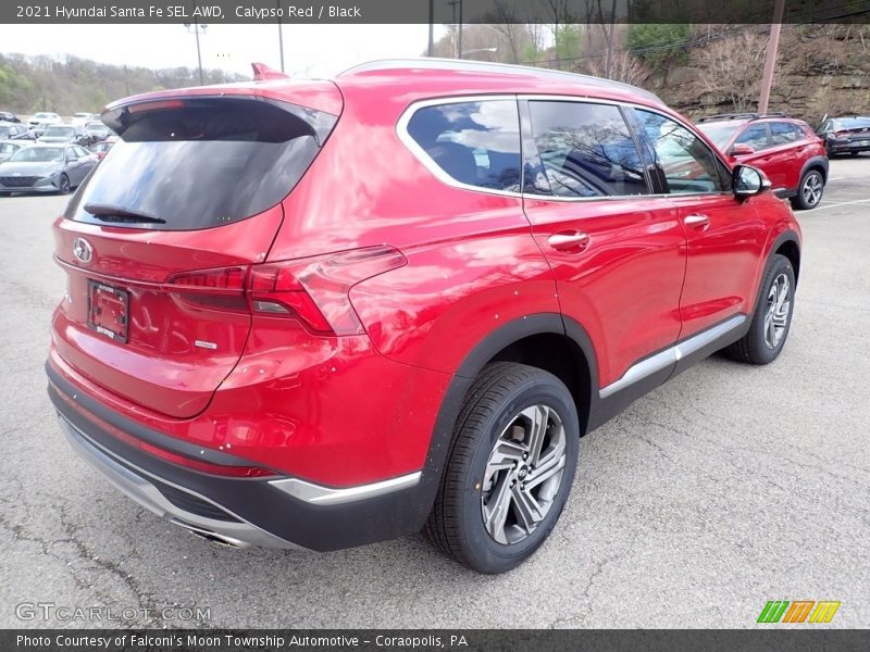 Calypso Red / Black 2021 Hyundai Santa Fe SEL AWD