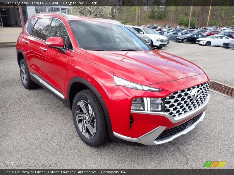 Calypso Red / Black 2021 Hyundai Santa Fe SEL AWD