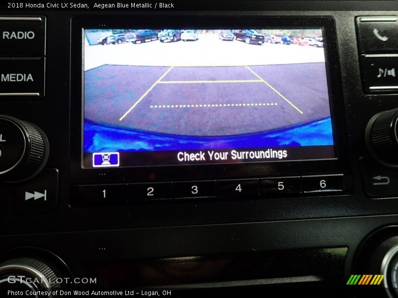 Aegean Blue Metallic / Black 2018 Honda Civic LX Sedan