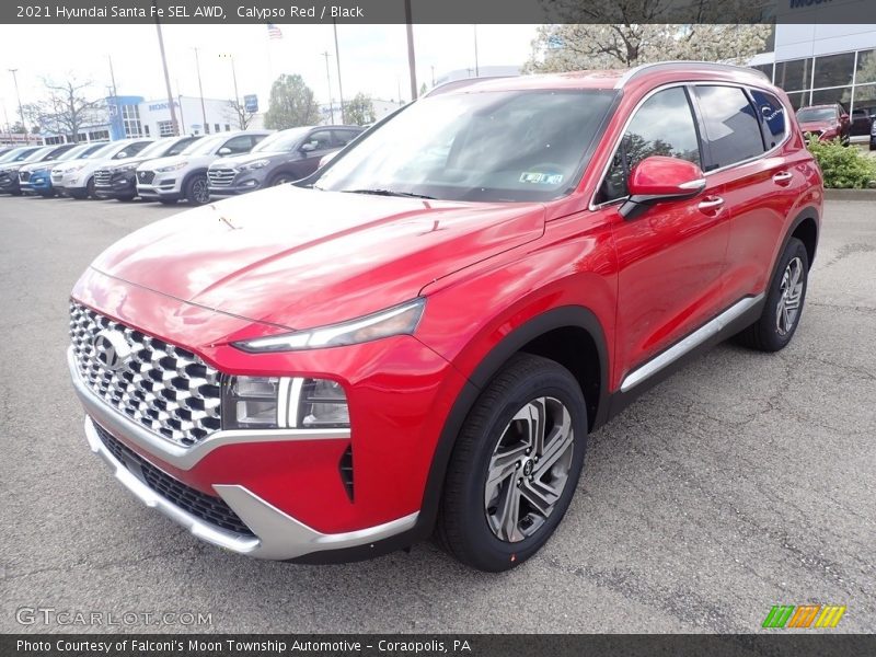 Calypso Red / Black 2021 Hyundai Santa Fe SEL AWD