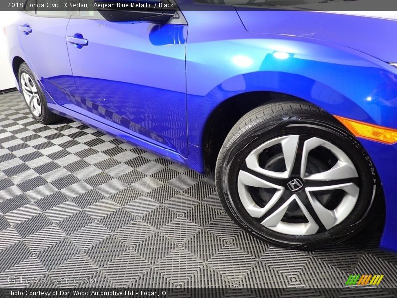 Aegean Blue Metallic / Black 2018 Honda Civic LX Sedan