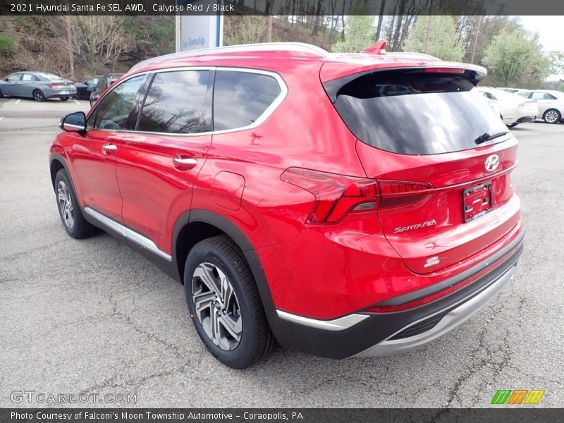 Calypso Red / Black 2021 Hyundai Santa Fe SEL AWD