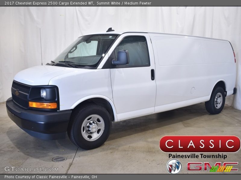 Summit White / Medium Pewter 2017 Chevrolet Express 2500 Cargo Extended WT