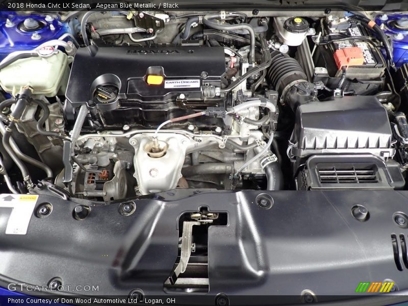 Aegean Blue Metallic / Black 2018 Honda Civic LX Sedan