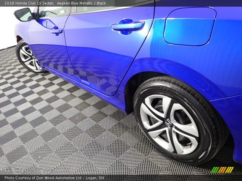 Aegean Blue Metallic / Black 2018 Honda Civic LX Sedan