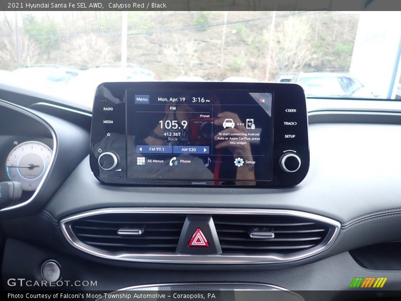Calypso Red / Black 2021 Hyundai Santa Fe SEL AWD