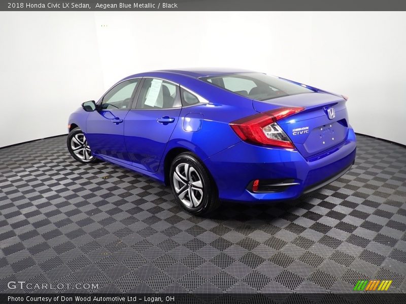 Aegean Blue Metallic / Black 2018 Honda Civic LX Sedan