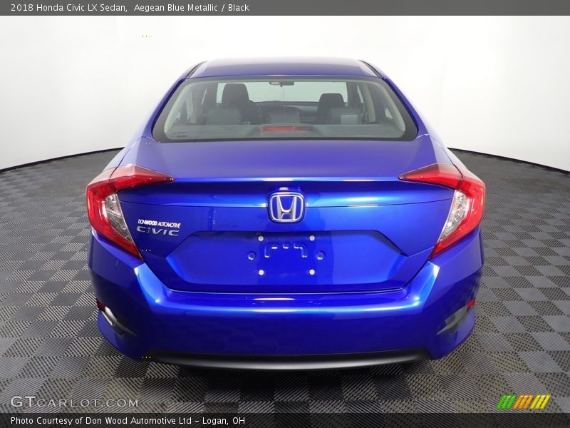 Aegean Blue Metallic / Black 2018 Honda Civic LX Sedan
