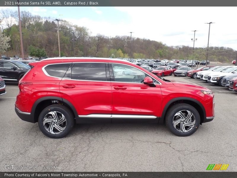 Calypso Red / Black 2021 Hyundai Santa Fe SEL AWD